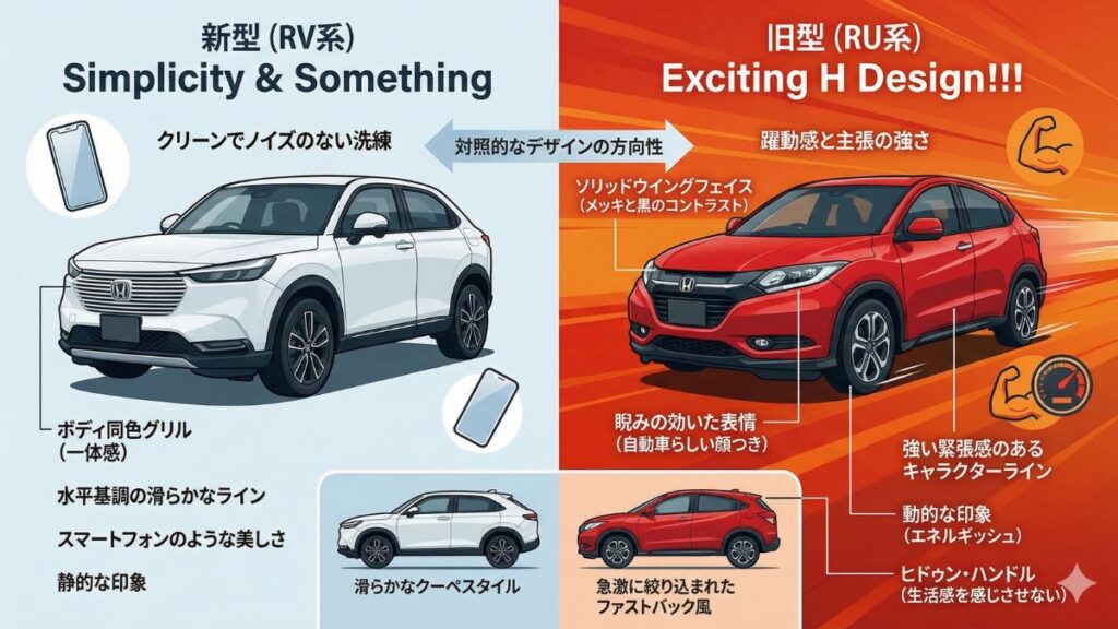 新型との違いから探るヴェゼルの旧型がかっこいい理由