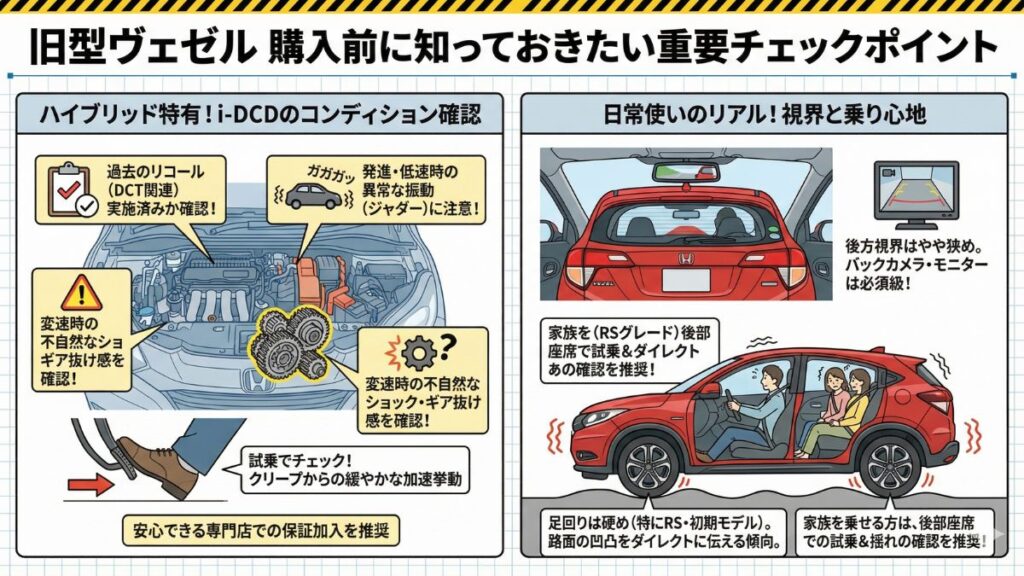 ヴェゼルの旧型の欠点や後悔しないための注意点