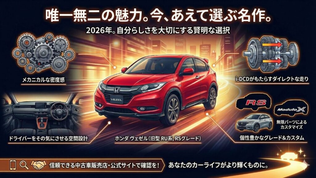 ヴェゼルの旧型がかっこいい理由を再確認して選ぶ