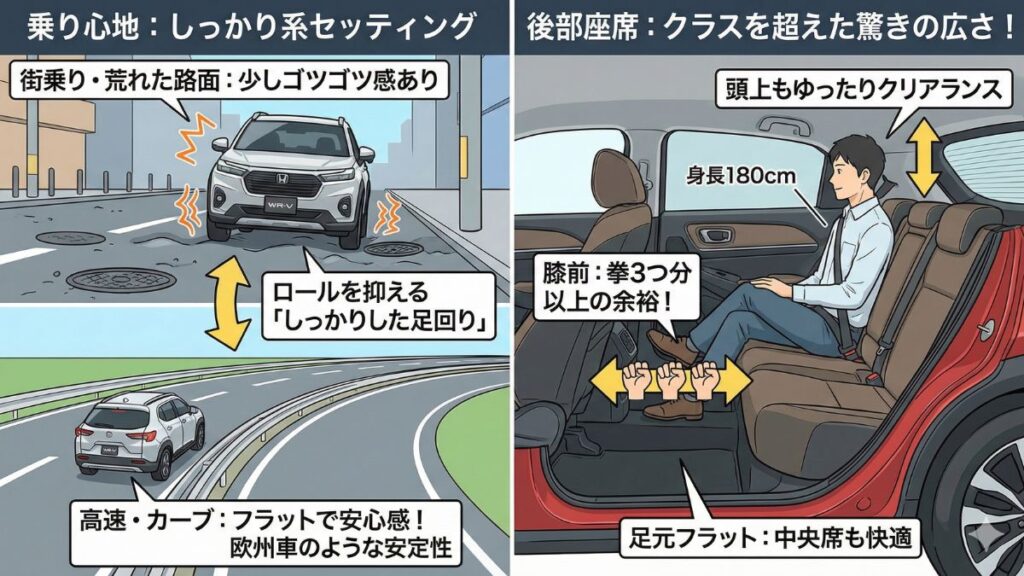 WR-Vの乗り心地と後部座席の広さを解説