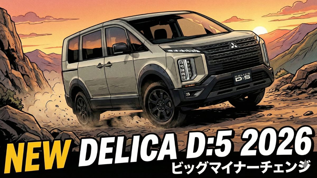 新型デリカD5マイナーチェンジ2026！S-AWCや内装・価格の変更点