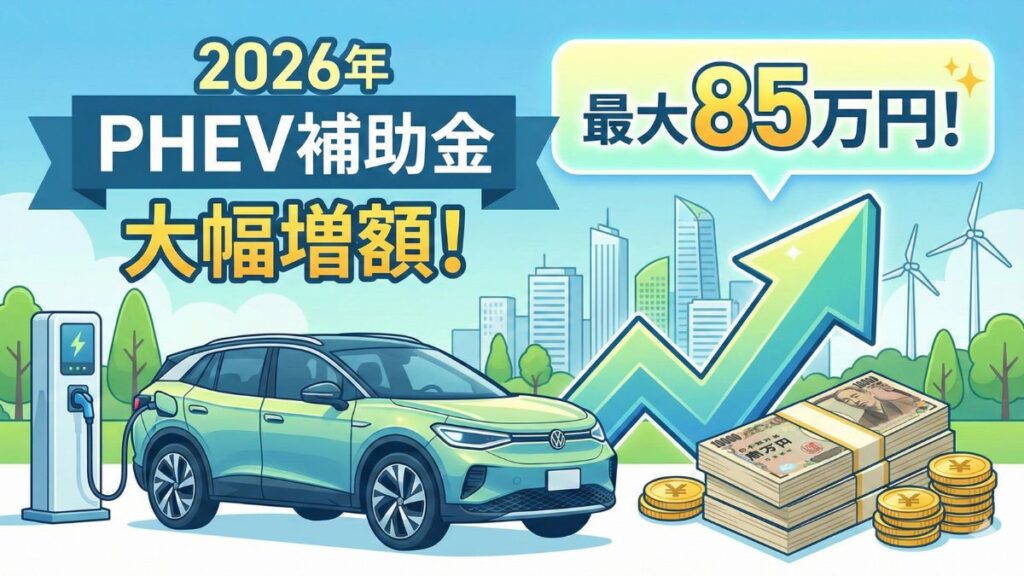 PHEV補助金2026年は85万円！いつ買うのがお得か徹底解説