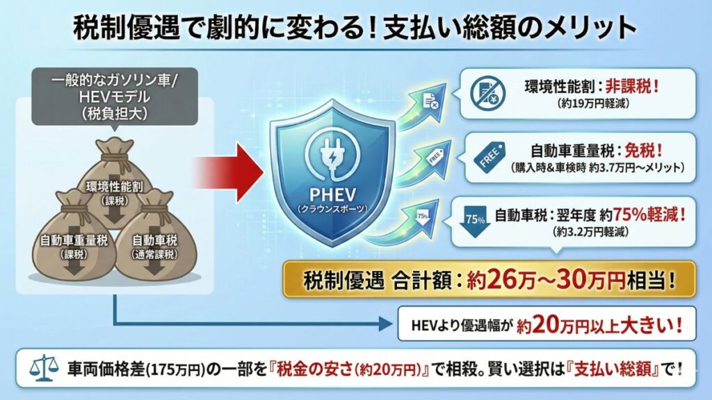 環境性能割や重量税などの税制優遇の合計額