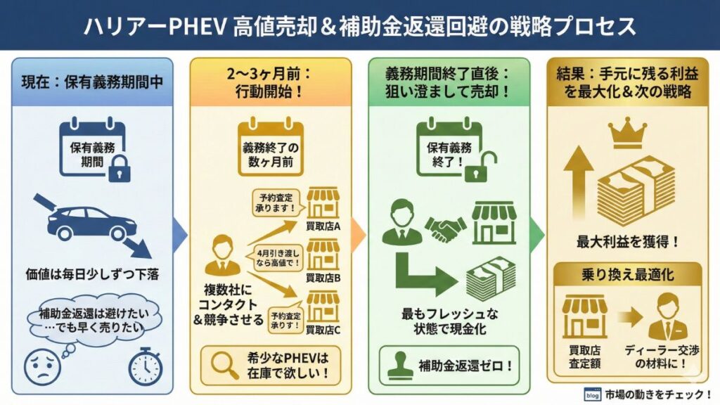 高額売却を狙うハリアーのPHEVのリセール術まとめ