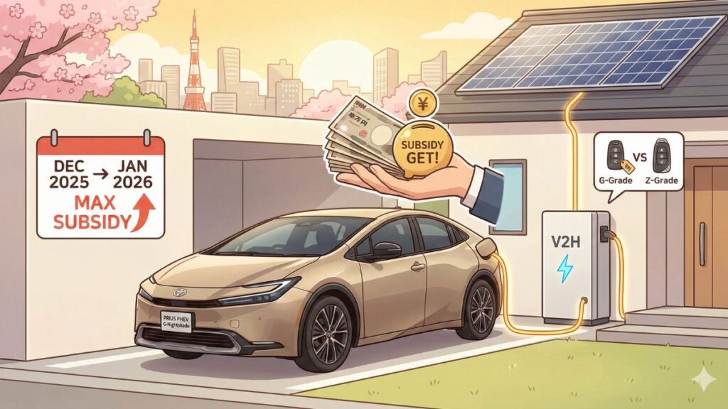 プリウスPHEV Gグレードの補助金は？実質価格や納期、HEVとの違い