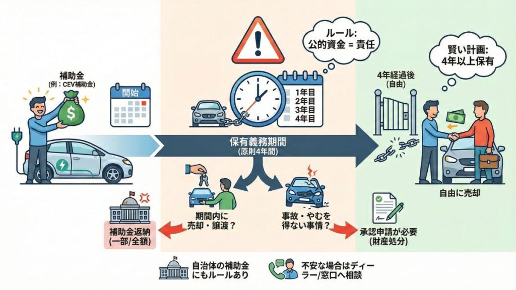 補助金受給時の保有義務と売却時の注意点