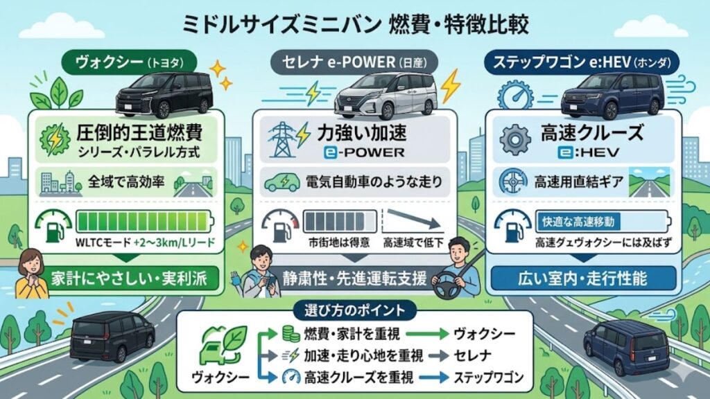 セレナやステップワゴンなどライバル車との比較